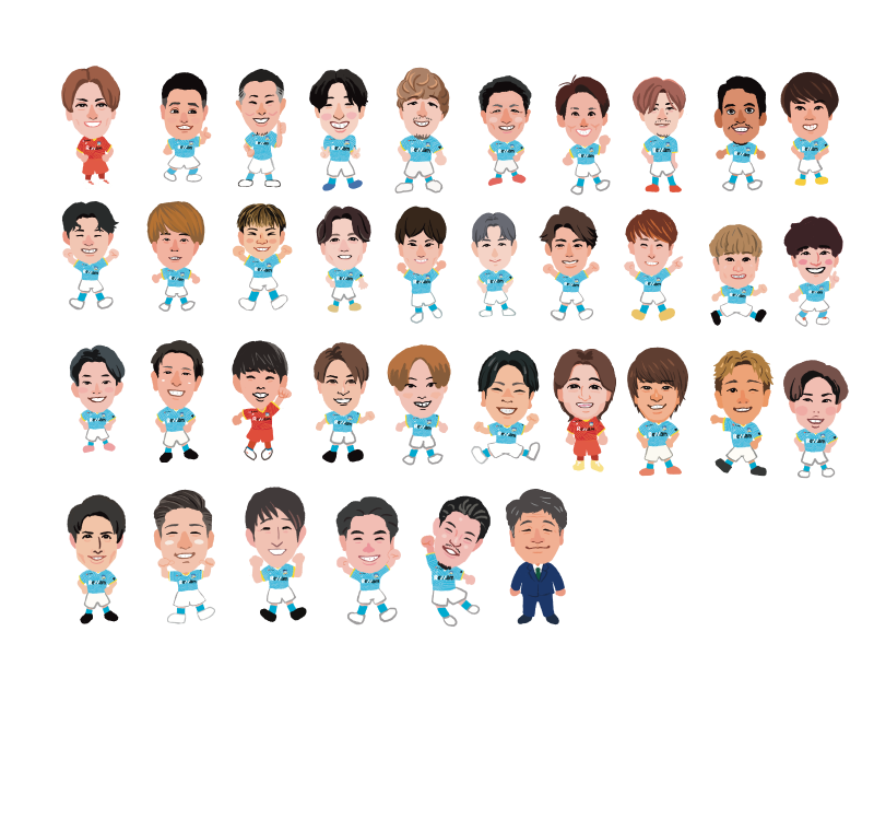 【受注販売】【Mサイズ】選手イラストTシャツ